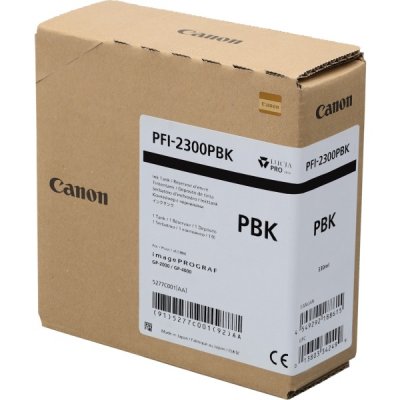 Canon PFI-2300PBK Fotosvart Bläckpatron Hög Kapacitet Original