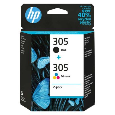 HP 305 (6ZD17AE) Svart + Färg Bläckpatron 2-pack (Original)