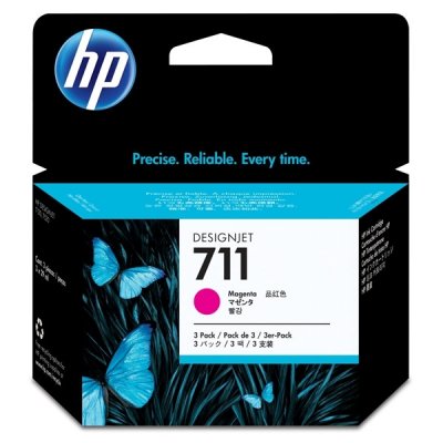 HP 711 CZ135A Magenta Bläckpatron 3-Pack Original