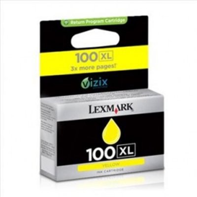 lexmark-100-xl-gul-bläckpatron-14N1071B-original